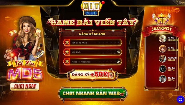 Người chơi tiến hành đăng ký Hit Club với 4 bước cơ bản